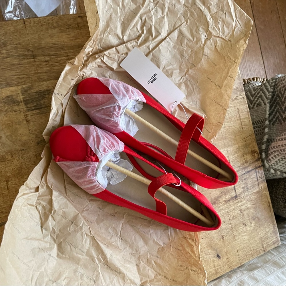 UO Ella Satin Ballet Flat